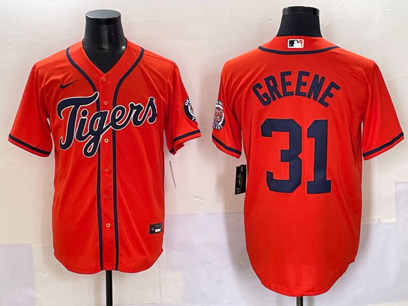 Men 2025 Detroit Tigers #31 Greene Orange Game Nike MLB Jersey style 1->detroit tigers->MLB Jersey